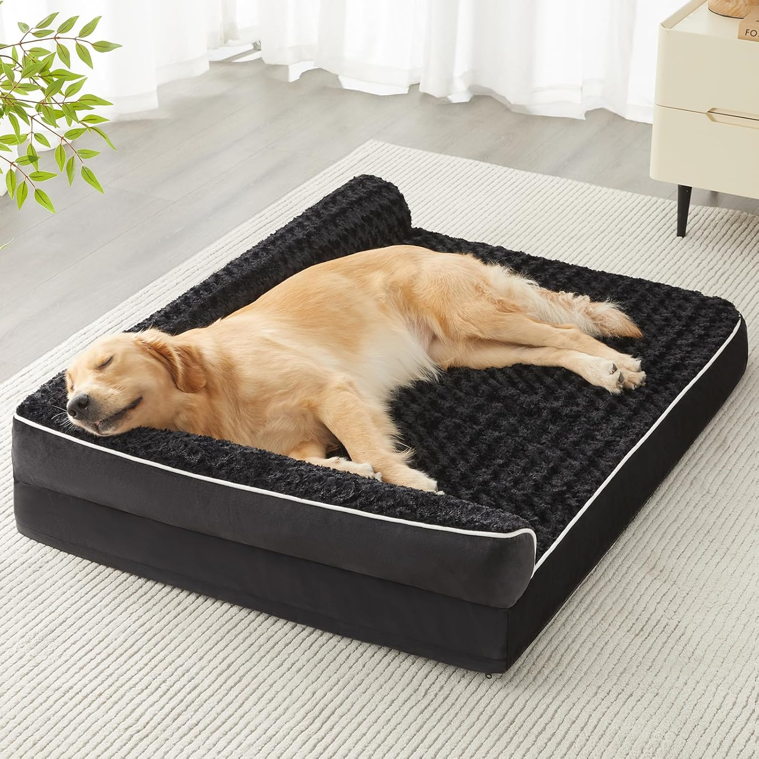 BFPETHOME Orthopedic Waterproof Sofa Dog Bed for Large Dogs &ndash; Removable Washable Cover, Waterproof Lining, Nonskid Bottom, Comfortable Pet Bed for Large Breeds.