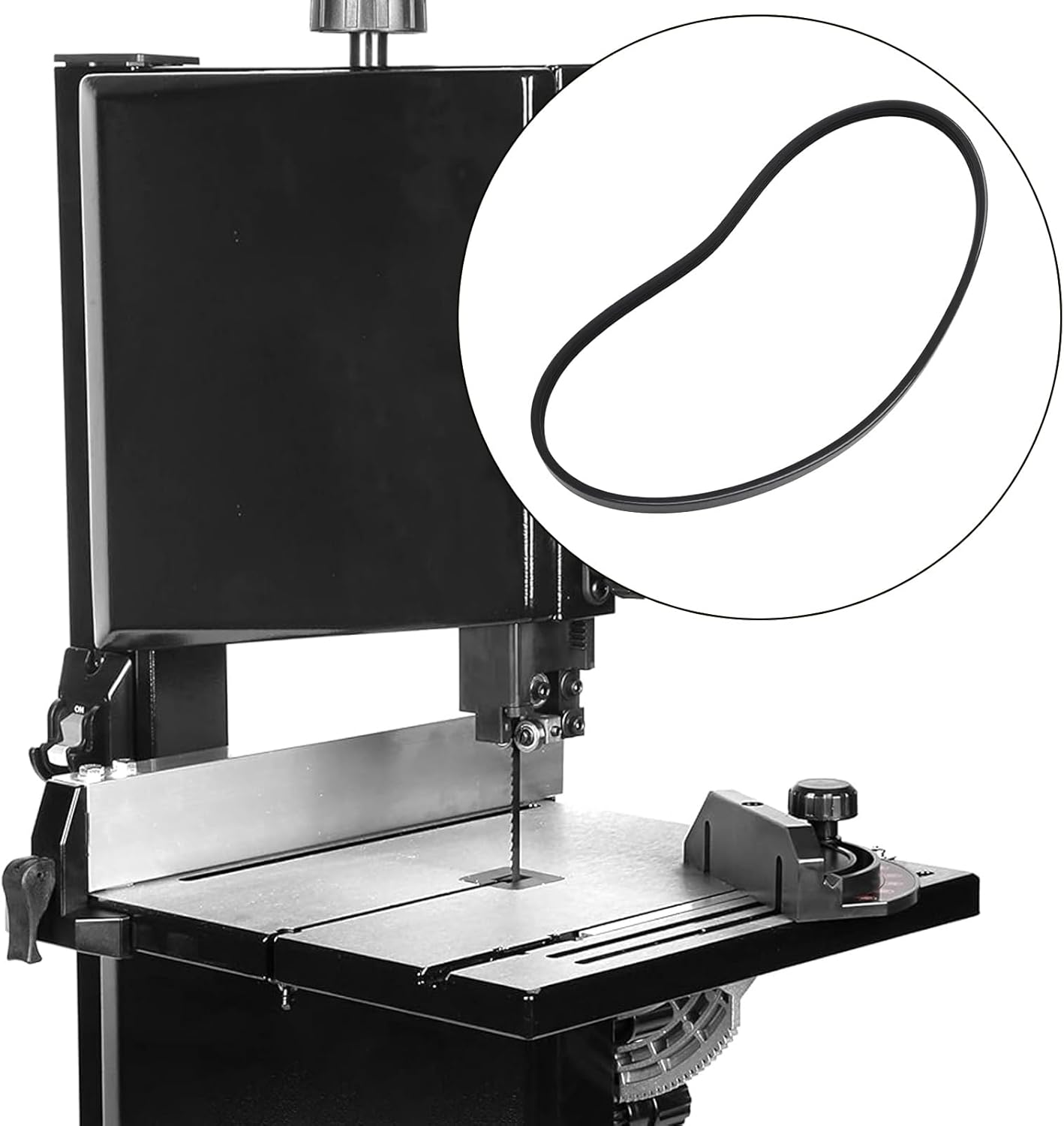 Ecsing 2Pcs Ribbed Drive Belt Bandsaw Belt Replacement 4Pj610 1-JL20020002 Compatible with Craftsman 119.224000 119.224010 24X0.37X0.13 Inch image number 2