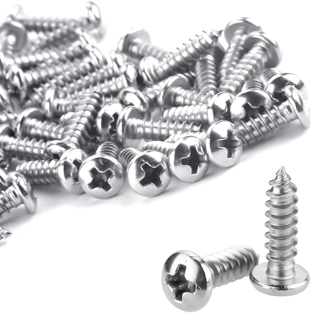 LOKMAN 50 Pack 3/4 Inch Rope Light P-Style Mounting Clips with Compatible Stainless Steel Pan Head Phillips Screws image number 1