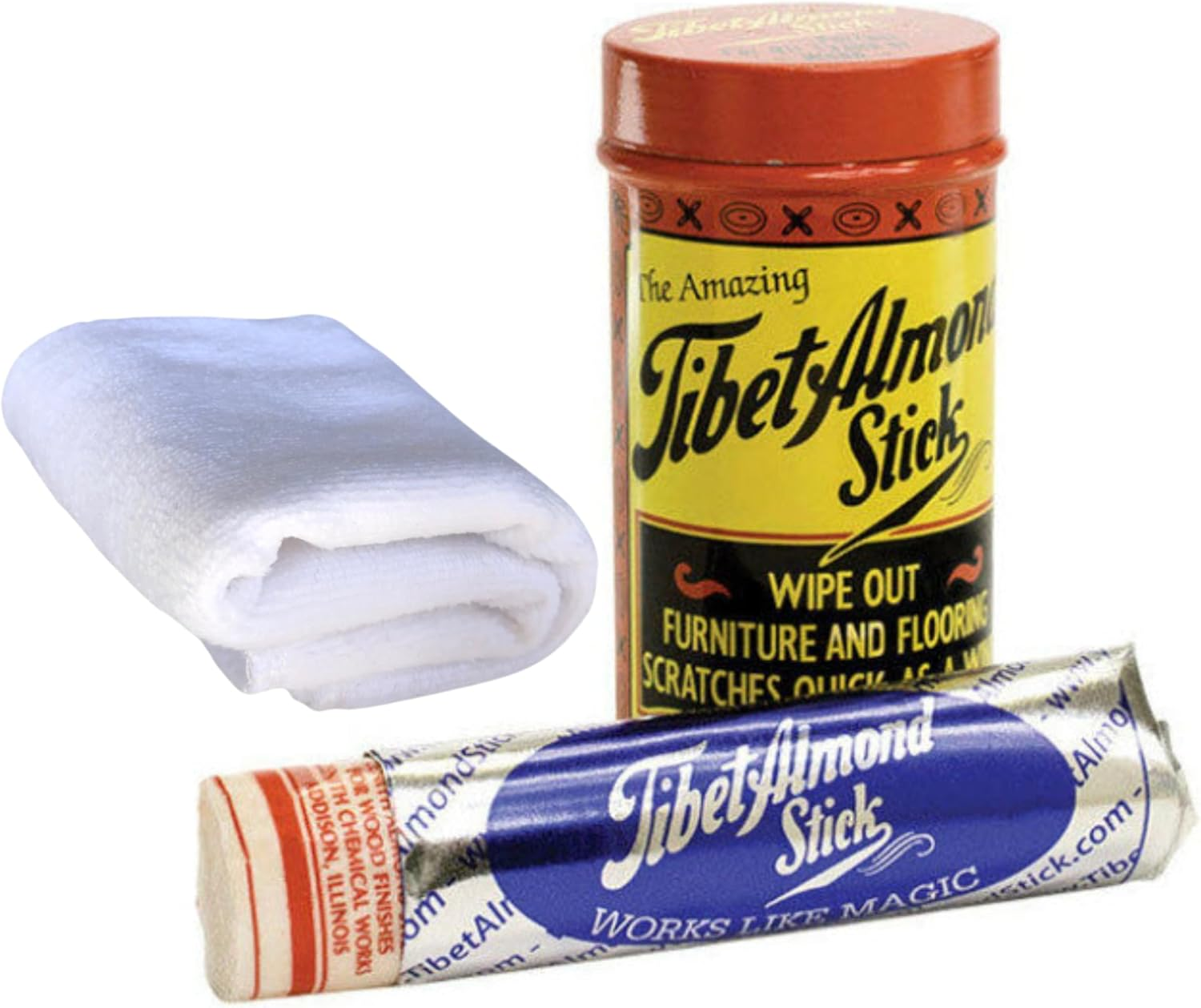 Tibet Almond Stick Single with Polishing Cloth &ndash; Your Go-To Scratch Remover for Wood Flooring & Furniture image number 3