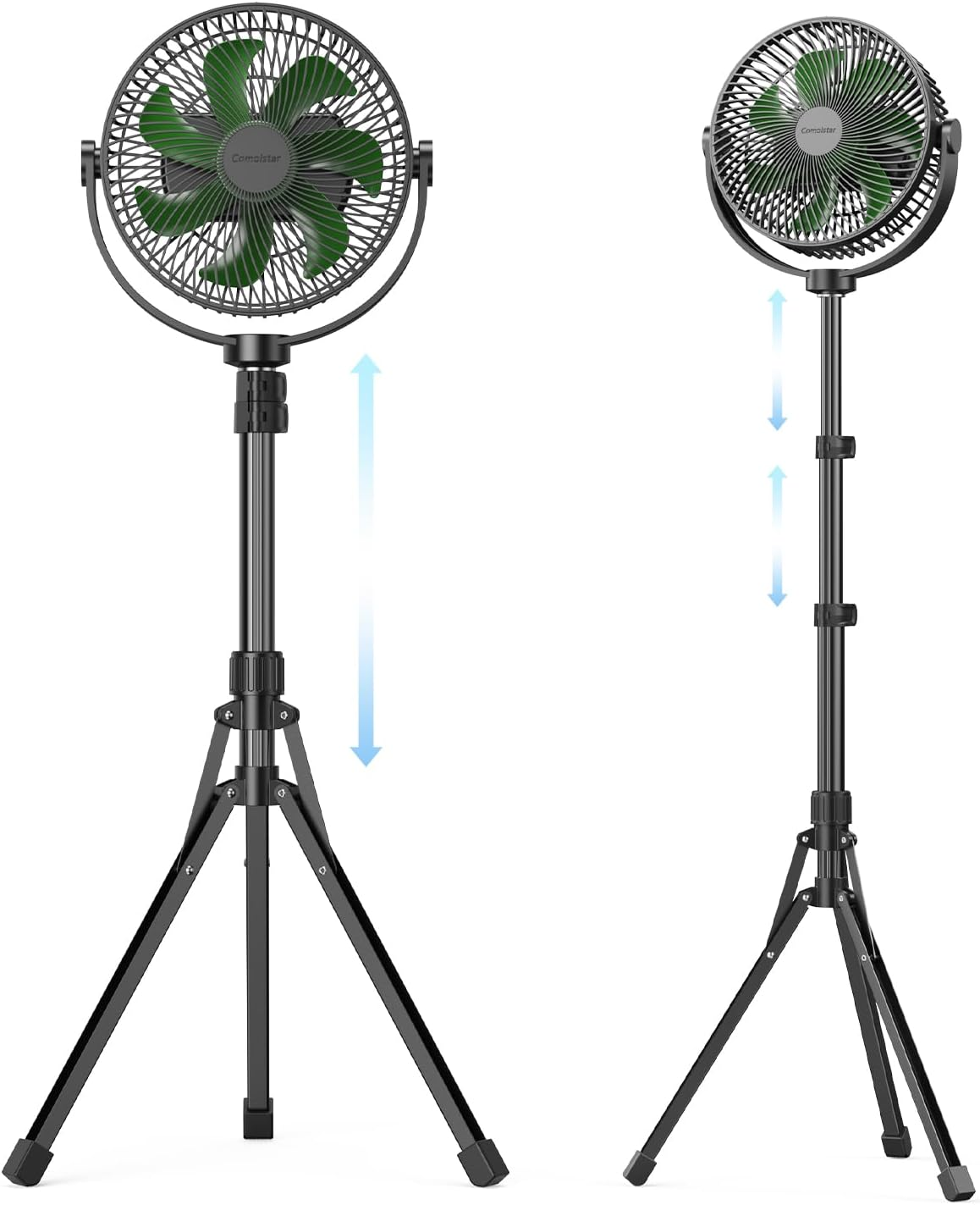 10000 Mah Pedestal Fan with 8.5'' Frame, 4 Speeds Air Circulator Fan, Portable Desk Fan with Adjustable Height, Max 40 H, Rechargeable Standing Fan, Included a Hook, Quiet for Home, Office, Outdoor image number 3