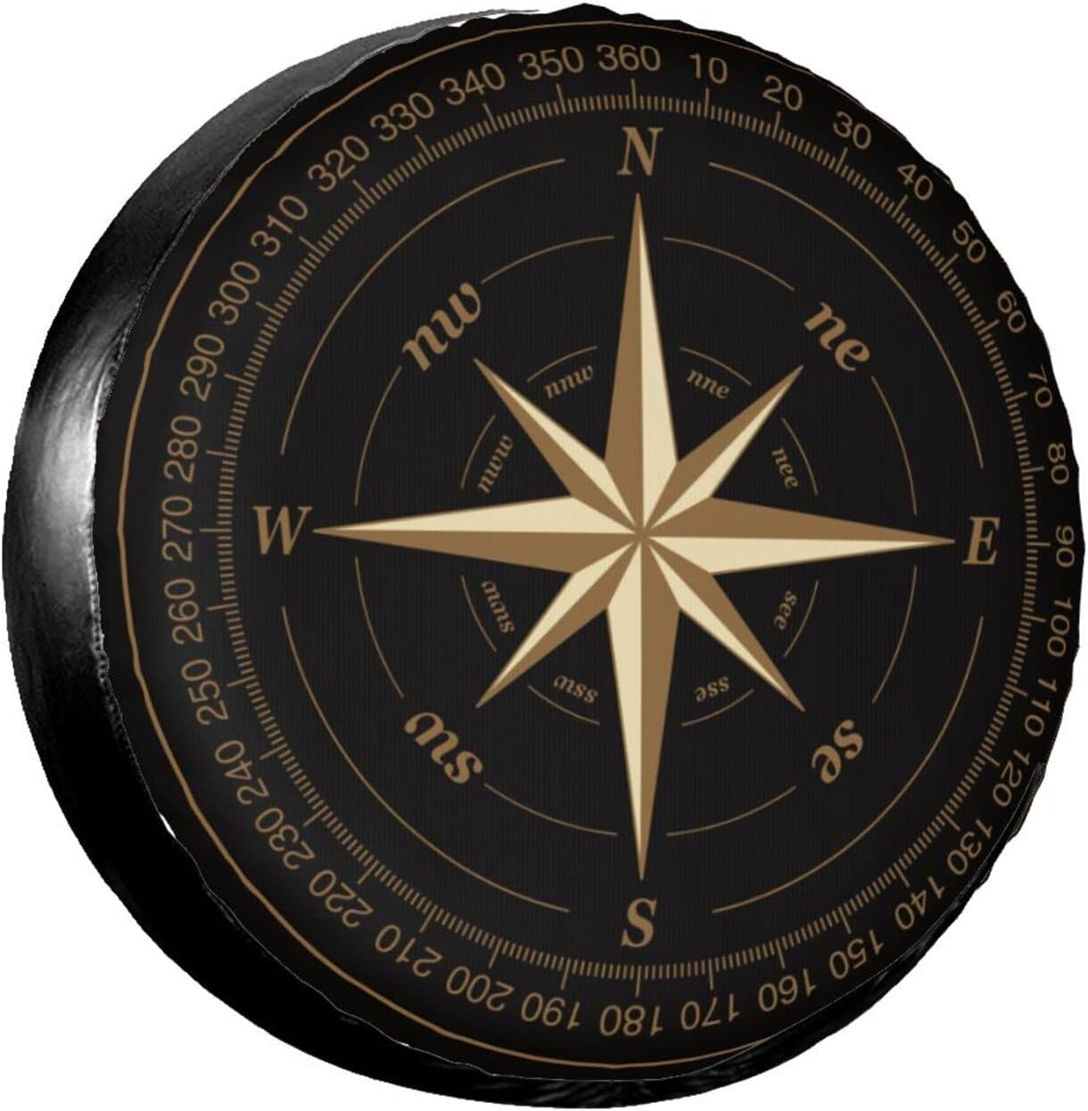 Eugzak Rv Spare Tire Covers for Trailers Wheel Protectors Tyre Covers Weatherproof and Dustproof Covers Universal Fit Trailer SUV Truck Travel Camper 17'' - Compass