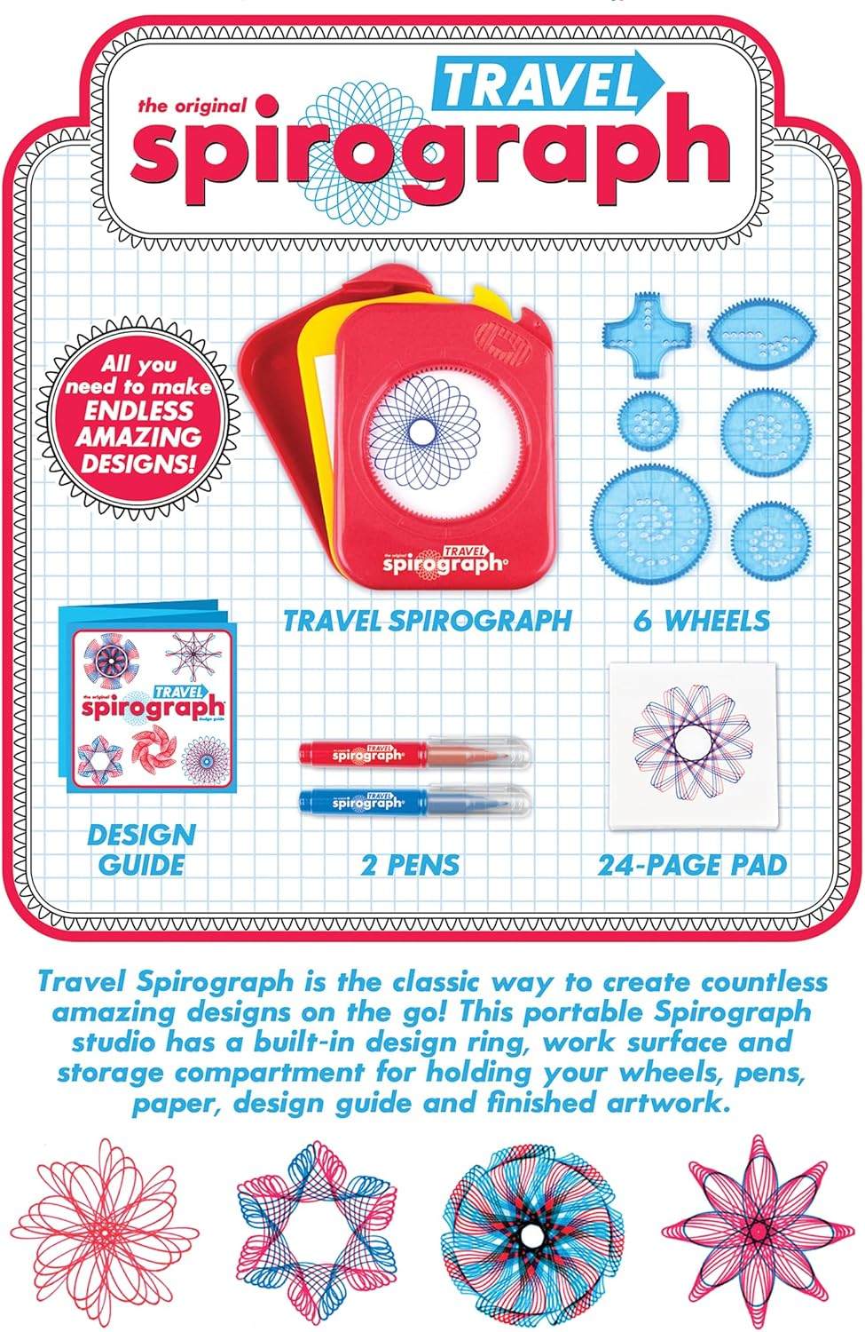 Spirograph Travel, Multicolor, One Size (SP102)