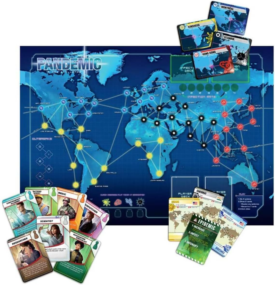 Z-Man Games Pandemic Board Game - 2 Players, Ages 10+ image number 2