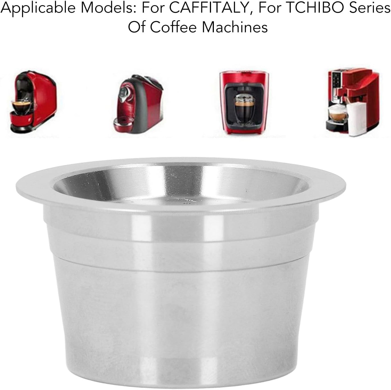 Stainless Steel Coffee Pods for CAFFITALY, Reusable Coffee Capsule Double Filtration Refillable Coffee Capsules, Series Coffee Machines image number 4