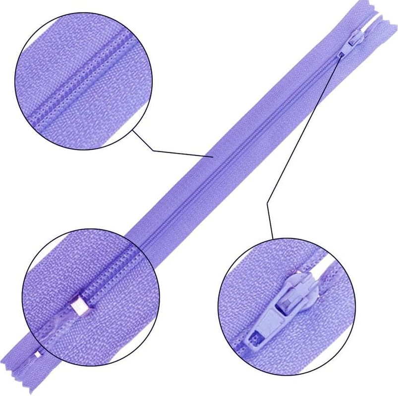 20PCS 8Inch Closed End Nylon Coil Zippers Resin Zipper Sewing Zippers Tailor Sewer DIY Craft Sewing 20CM image number 2