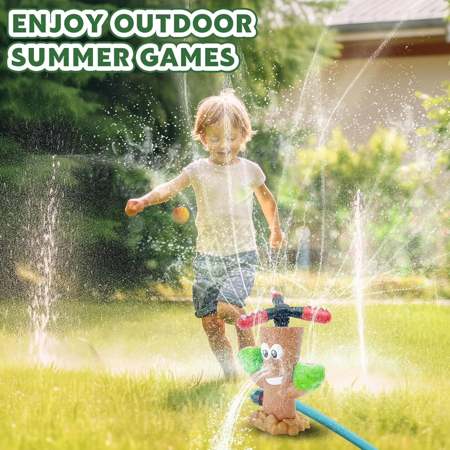 2 in 1 Water Baseball Cactus Toy, Outdoor Water Toys for Kids Ages 3 4 5 6 7 8, Summer Outdoor Backyard Lawn Games, Practice Baseballs, Attaches to Garden Hose, Boys Girls Gift image number 4