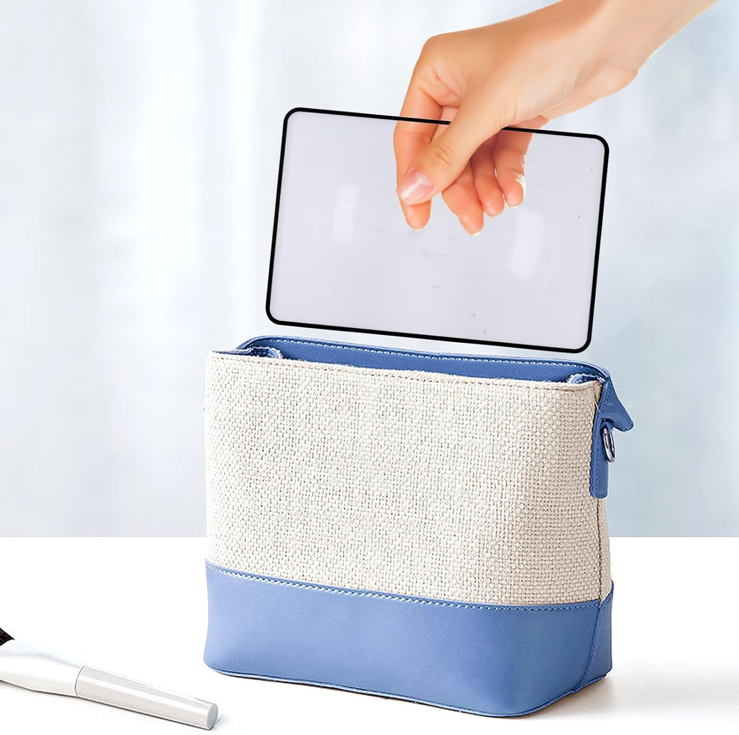 4Pcs Page Magnifying Sheet 3X Lightweight Optical Plastic Fresnel Lens Bookmark Flat Magnifier for the Elderly and People with Low Vision Reading Small Prints, Maps and Books image number 3