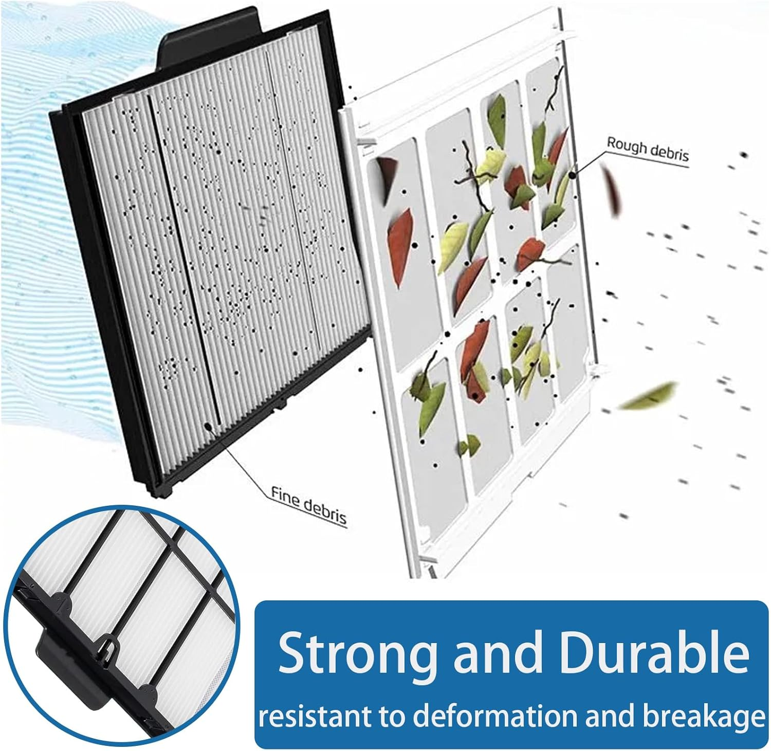 Ultra-Fine Filter Panels Compatible with Dolphin Robotic Pool Cleaners,Replace Part#9991467-R4,Pleated Cartridge Filter Replacement for Dolphin S200,Proteus Dx4,Active 20,Active 30,S300I,M600 image number 5