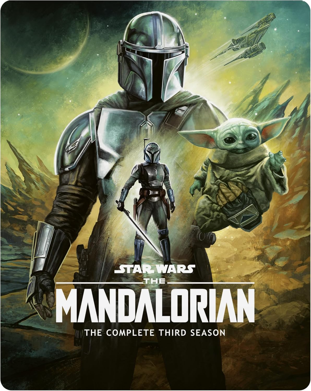 Star Wars Mandalorian Season 3 4K UHD + Blu Ray Steelbook (Disney+ Original) (Includes Artcards) [Blu-Ray] [Region Free]