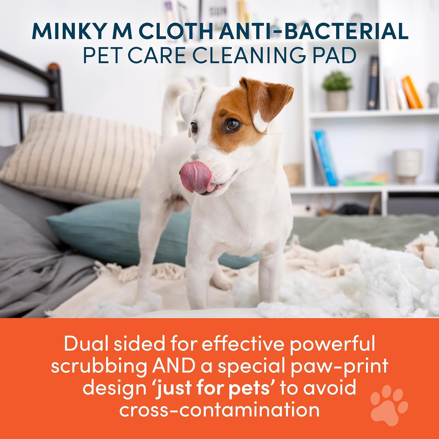 Minky M Cloth - Microfibre Anti-Bacterial Pet Care Cleaning Pad - Ideal for Cleaning up after Your Pet - Microfibre Cloth for Household Cleaning (Pack of 2) image number 6