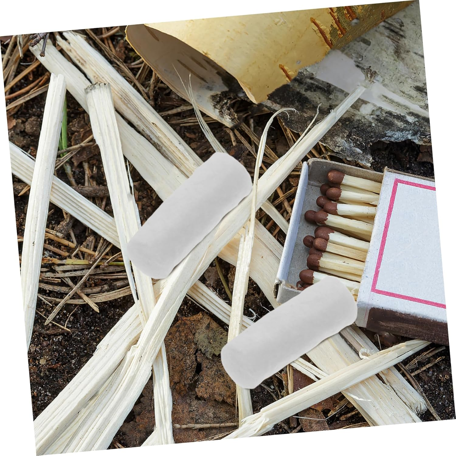 Kisangel 10Pcs Cotton Wicks Firelighters for Camping BBQ Easy Ignite Cotton Rods Survival Fire Starters Outdoor Fire Pit Fireplace Kit image number 2