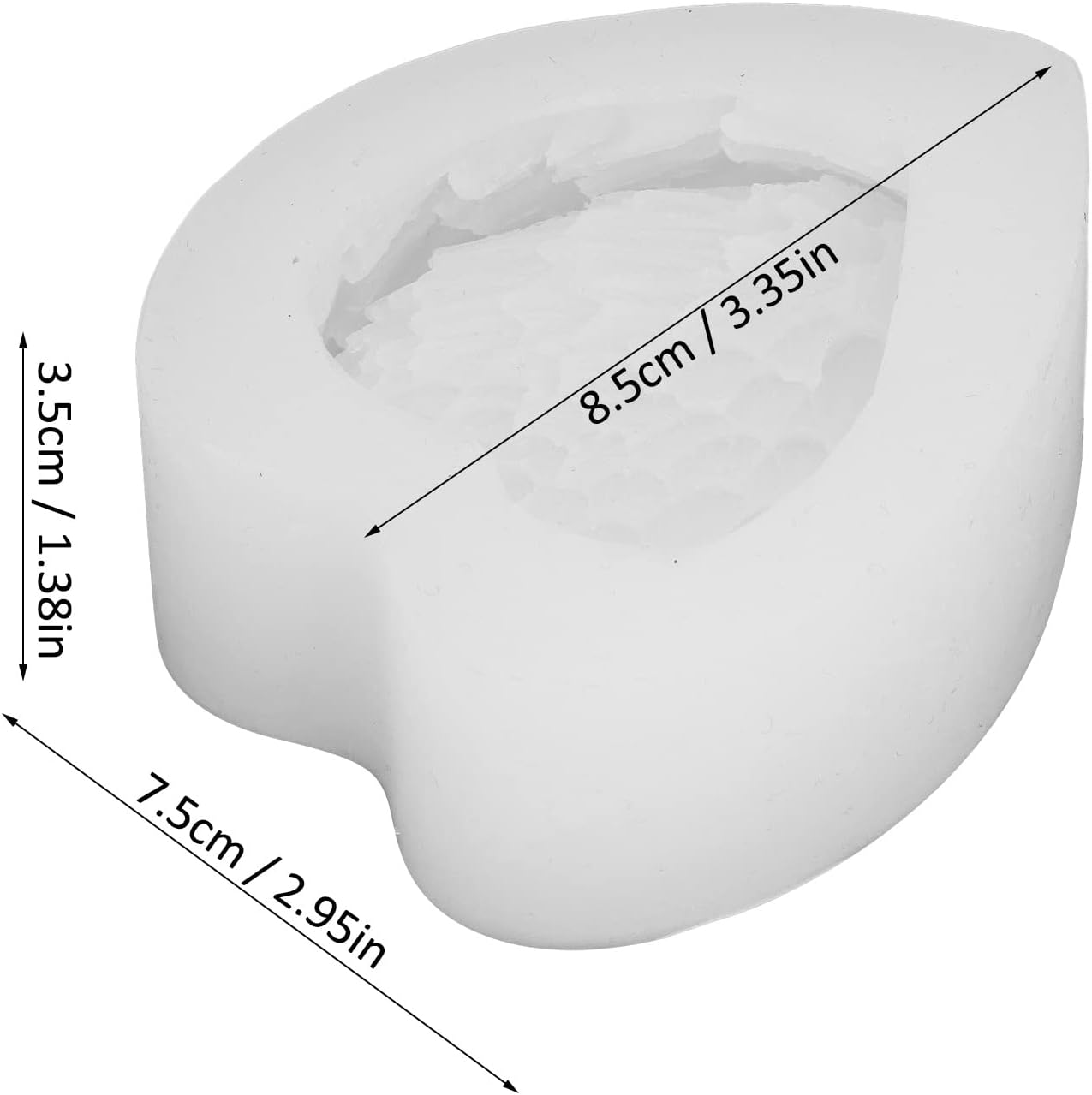 Silicone Mould Feather Wing Shape DIY Storage Box Handmade Mold for Jewelry Organizer Craft Supplies Transparent Color 8.5Cm X 7.5Cm X 3.5Cm image number 3