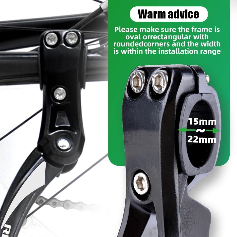 New Alloy Adjustable Rear Side Non-Slip Bicycle Bike Kickstand, Height Adjustable Bike Stand Suitable for 24"-29"Inches Mountain Bike/Road Bike image number 4