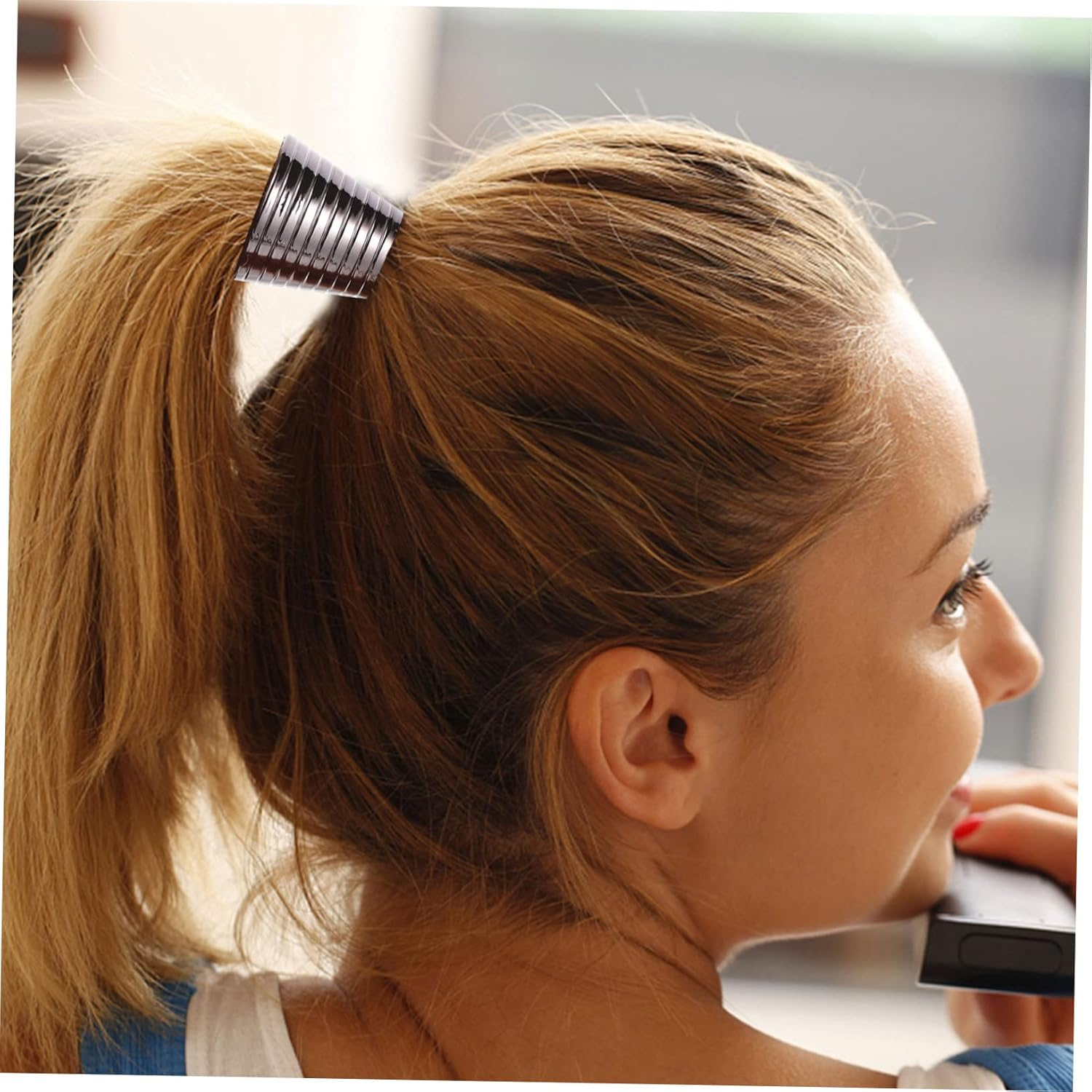 Lurrose Pack of 8 Ponytail Hair Ties, Ponytail Holder, Hair Bobbles for Girls, Elastic Hair Bands, Ponytail Buckle Clip, Hair Clips, Miss Abs, Gothic Tailstock image number 1