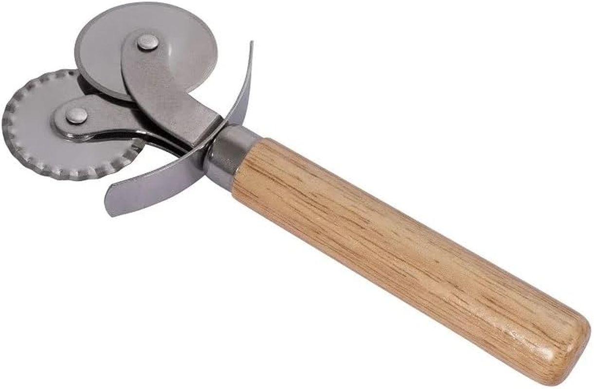 Avanti Dual Pastry Cutting Wheel, 15.5Cm Length, Silver, Natural image number 1