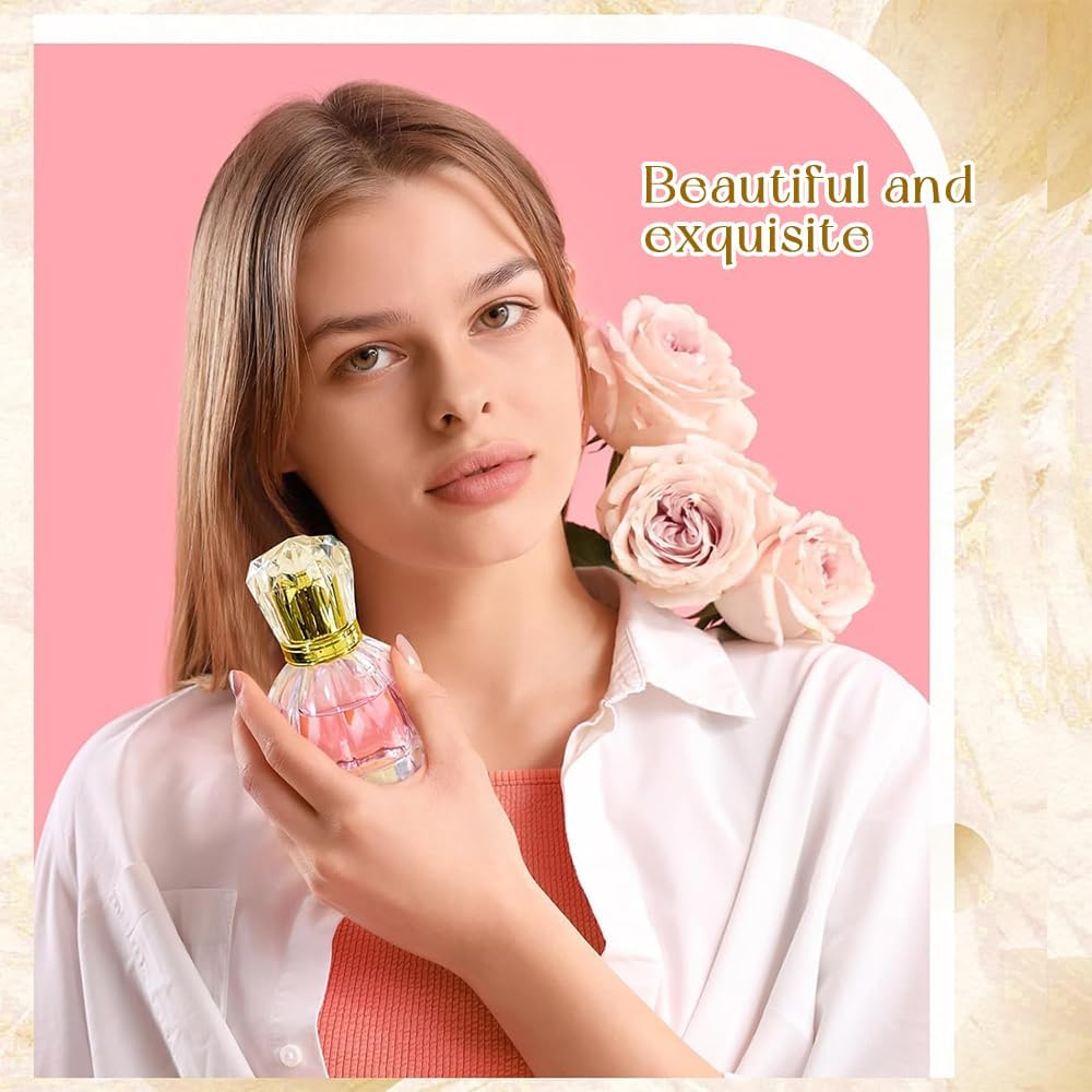 8-Pack Portable Spray Perfume Bottles, Pumpkin-Shaped Transparent Empty Bottles, Crystal Glass Refillable Pump Sprayer, Suitable for Travel and Home D&eacute;cor image number 4