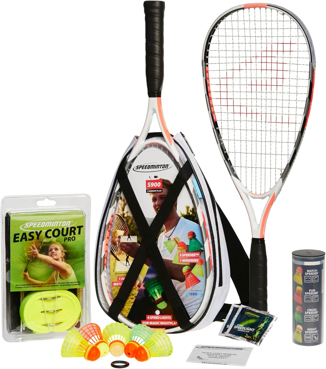 Speedminton&reg; S900 Set - Original Speed Badminton/Crossminton Professional Set with Carbon Rackets Including 5 Speeder&reg;, Pitch and Bag image number 5
