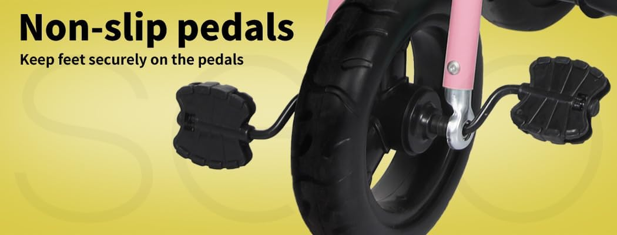 Bopeep Kids Tricycle Ride on Toy Trike Toddler Balance Bike Car Prams Stroller Walker Children Adjustable Handlebar (Pink) image number 3