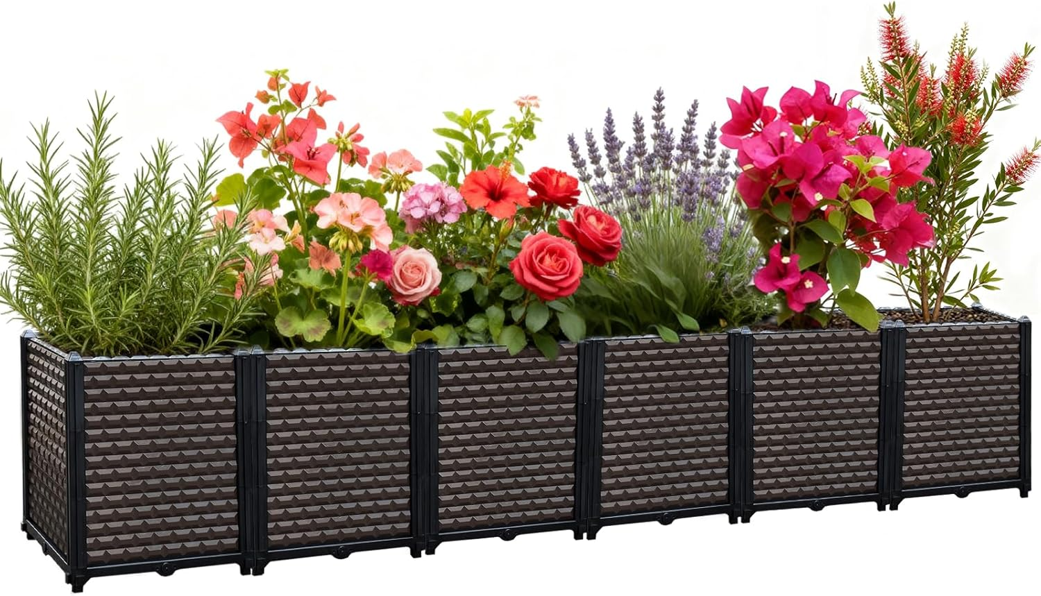 Giant Raised Garden Bed Self Watering Kit 50Cm Deep, 240Cm Family-Size Outdoor Planter Box, Super Long Elevated Garden Bed for Urban Farming, Grow Vegetables, Flowers & Herbs image number 1