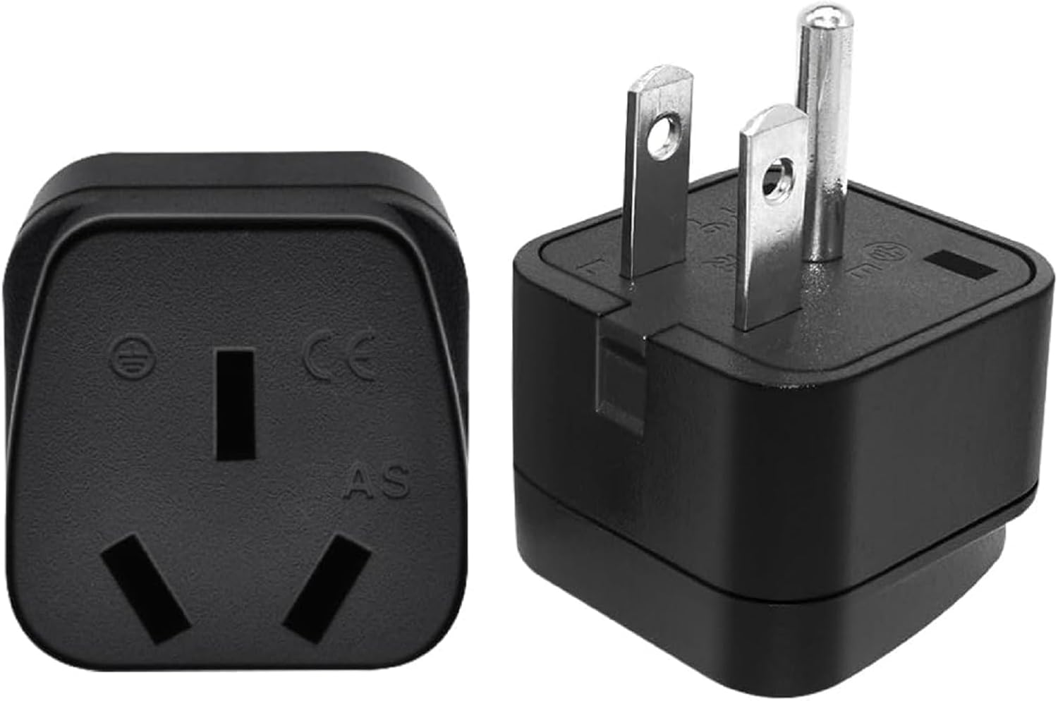 NEMA5-15P to AU AS3112 Power Converters, Toptekits USA Nema 5-15P Plug to SAA Australia Female Socket AC Electrical Adapters,Au US Plug Adapter.Usa AU Outlet Plug Adapter (Adapter Black,2-Pack) image number 2