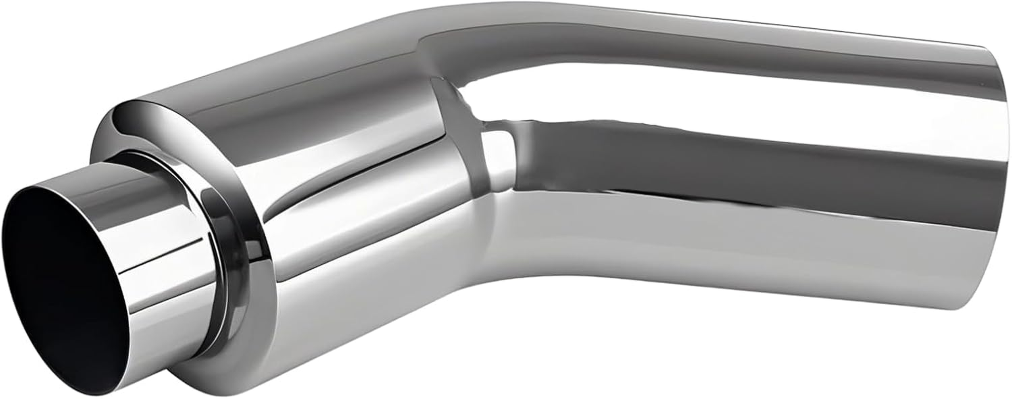 KPALAG 4 Inch Diesel Exhaust Elbow Tip 304 Stainless Steel Polished Exhaust Pipe Elbow 4&rdquo;Inlet to 6&rdquo; Outlet 23" Overall Long Side Exit Exhaust Tip Compatible with Pickup Truck image number 3