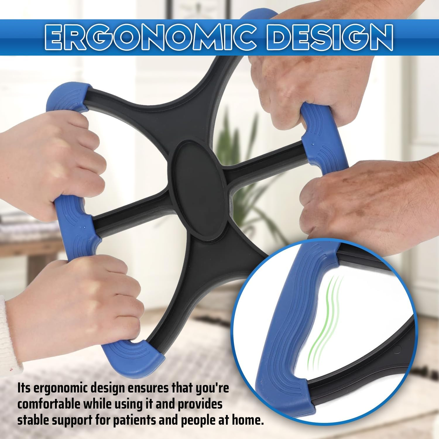 Lift Assists Standing Aid - Handicap Bar with No-Slip Grip Handles for Easy Transfers - Portable Lift Aid for Elderly, Seniors, Bariatric Patients, Disabled - Caregiver & Nurse Support, Safe Mobility Aid image number 5