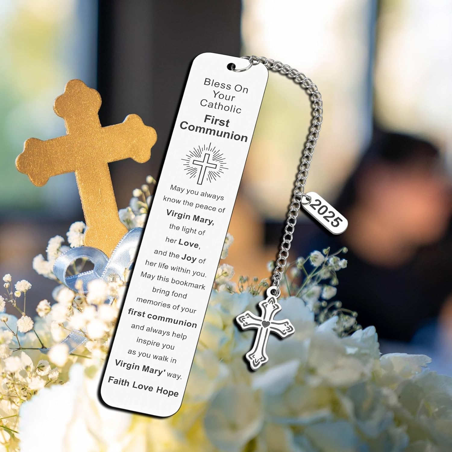 First Communionn Bookmark, First Communion Gifts for Girls, Fiirst Communion Gifts for Boys, Girls Boys 1St Communions Gift, Confirmation Gift for Teen Girls Boys, 2025 Christian Giftss for Women Men image number 1