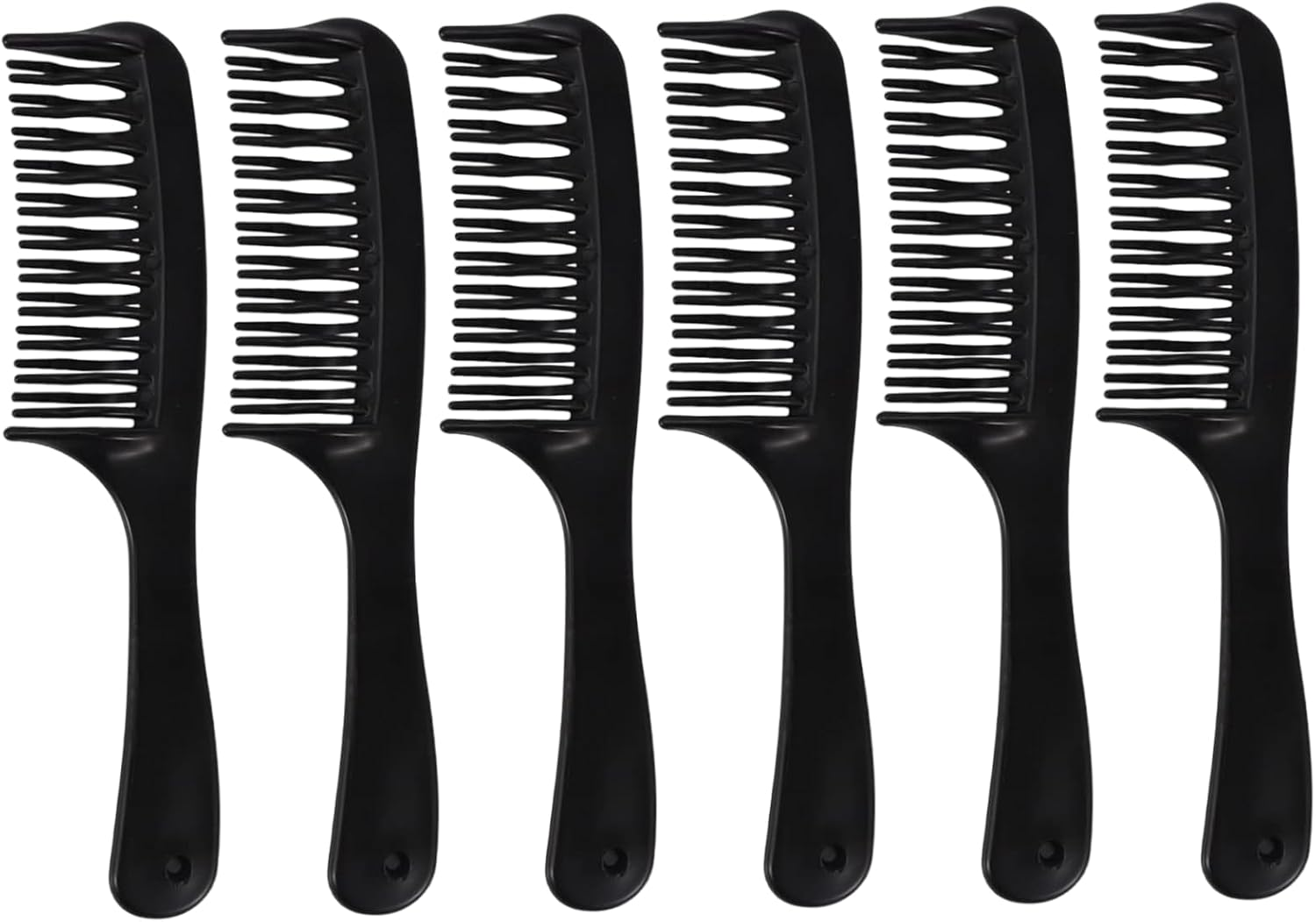 Detangler Comb, 6Pcs Detangling Comb, Double Tooth Detangler, 8 X 2 Inch Plastic Detangle, for Women Men, Portable for Hairstyling, Home, Salon image number 1