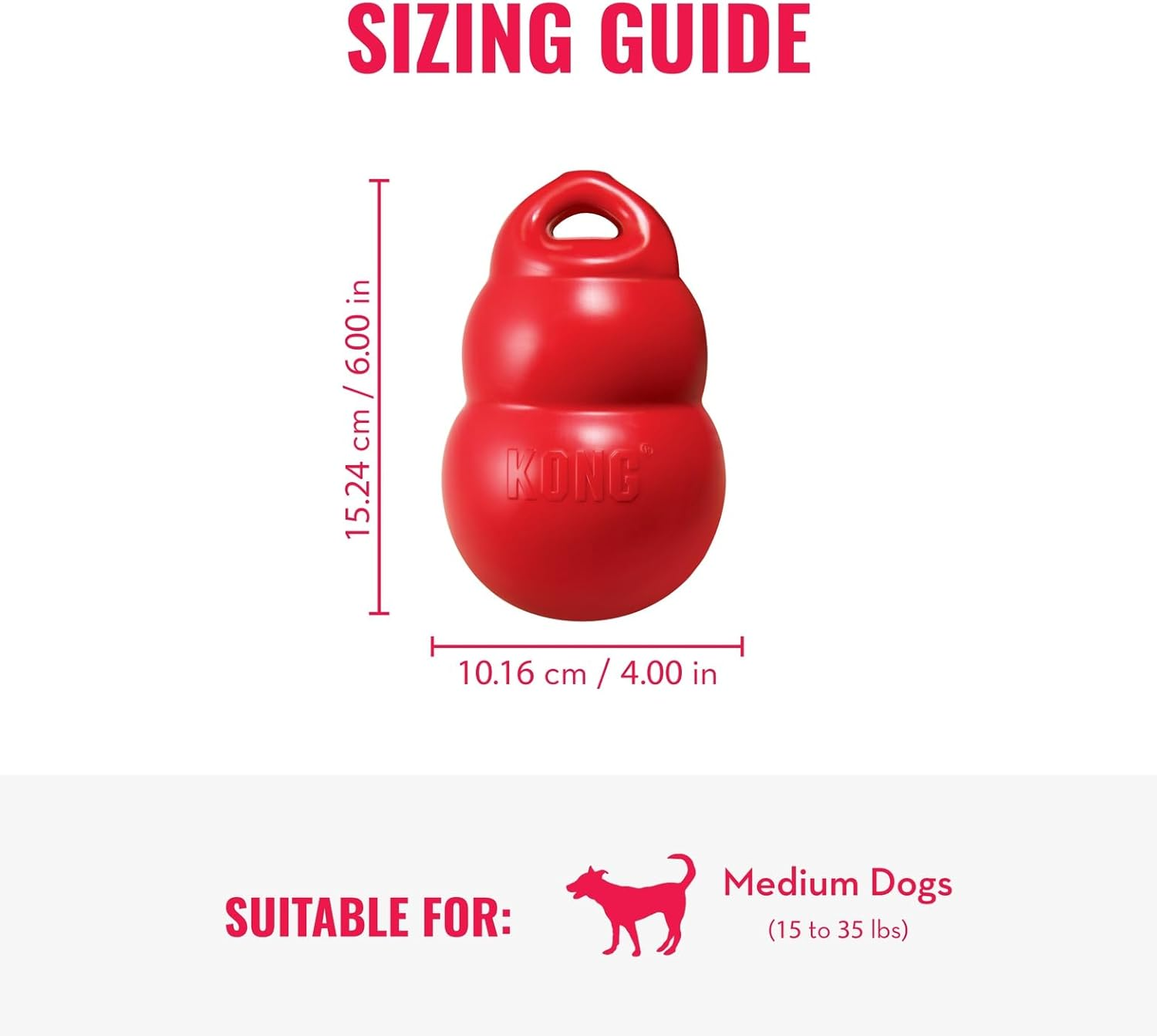 Kong Bounzer Medium Dog Toy image number 2