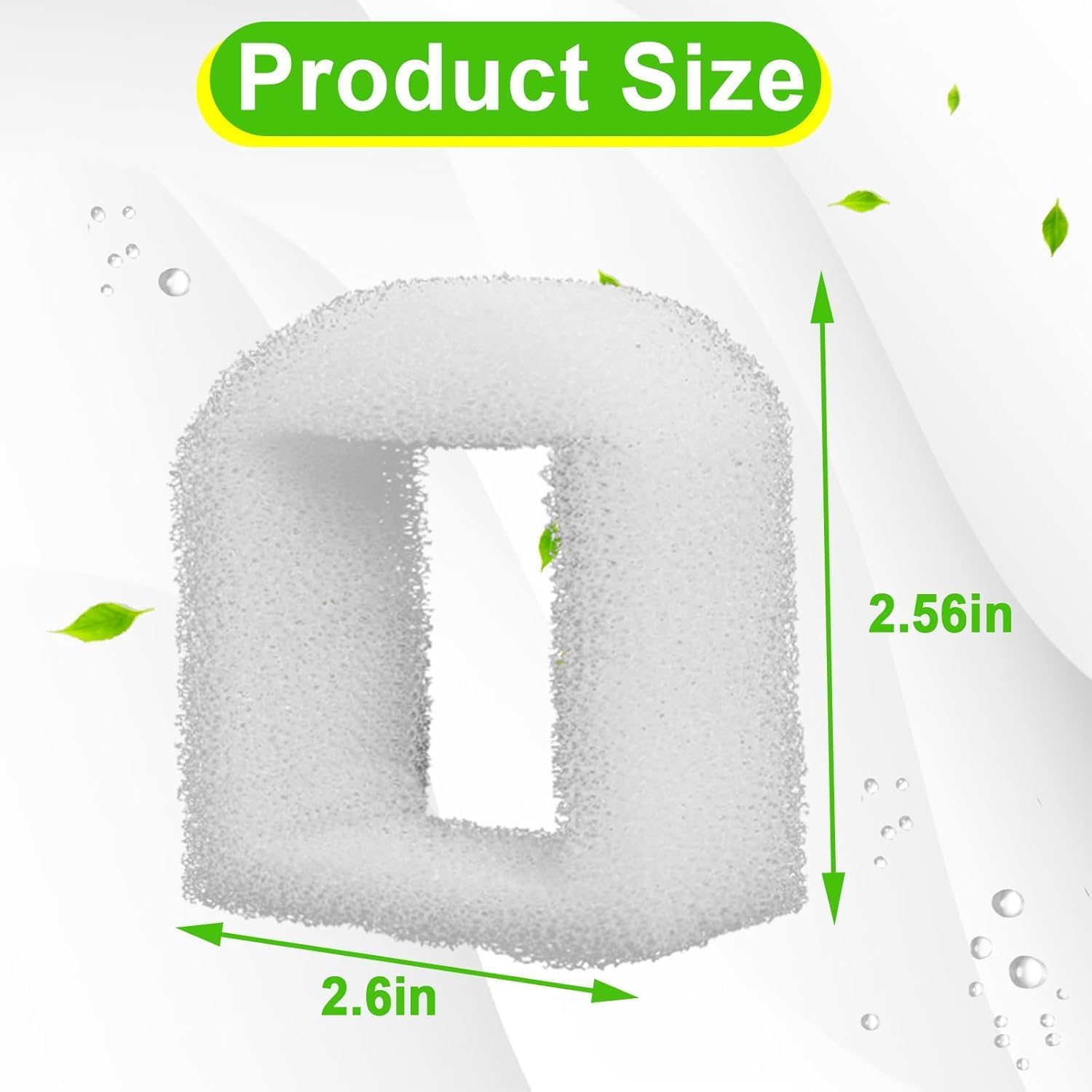 Poweka Replacement Foam Filter Accessories (12 Pack) for Cat and Dog Water Fountain Compatible with Ceramic Fountain and Drinkwell 360 Steel Fountain