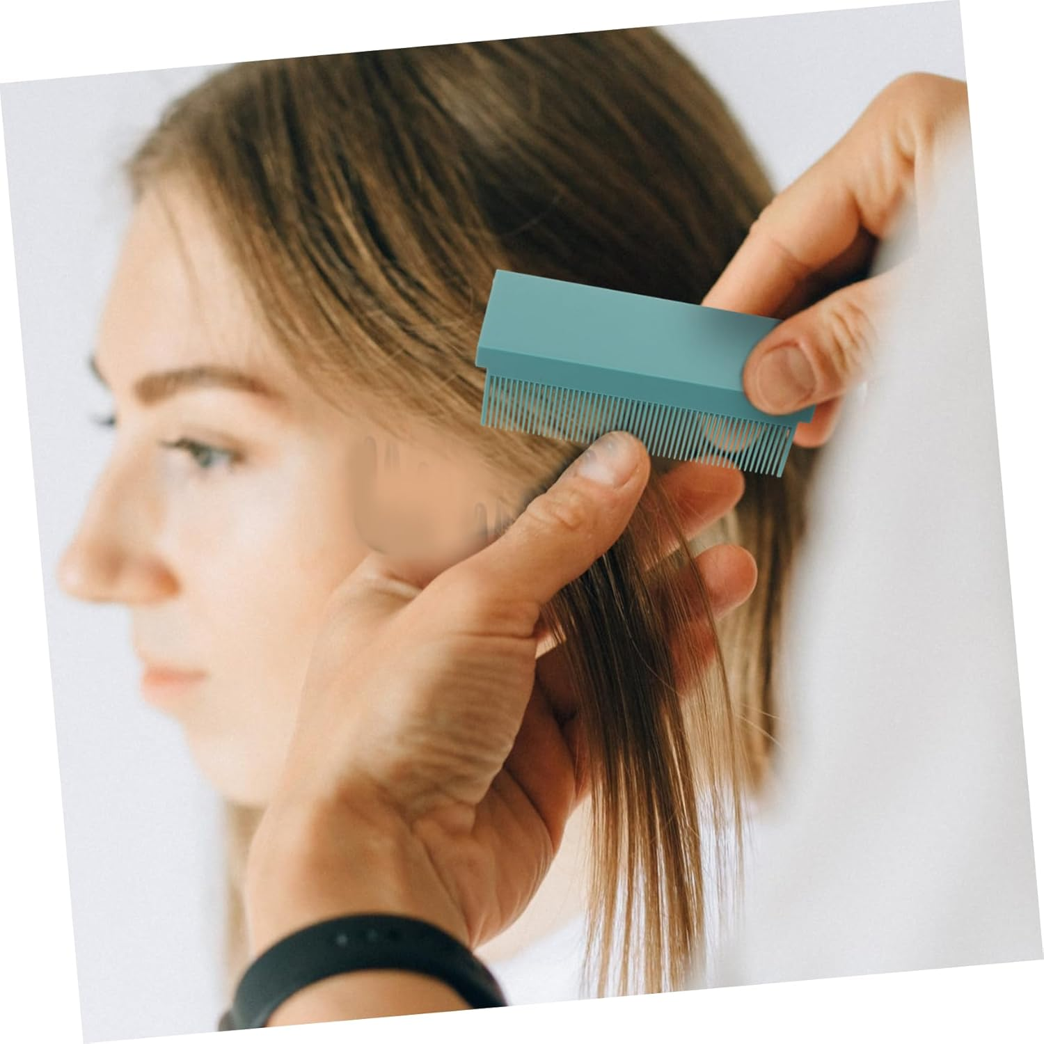 VALICLUD Carbon Fiber Hair Straightening Comb for Women Styling Tool Flat Iron Attachment Detangling Grooming Comb for Salons image number 4