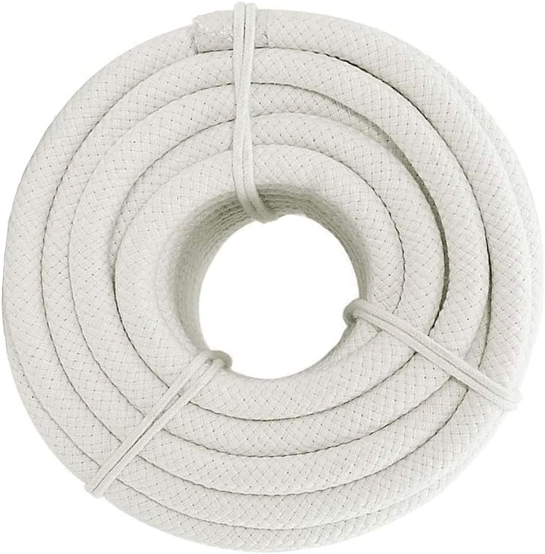 YUZENET Braided White Cotton Rope (3/8 Inch X 100 Ft) Natural Soft Utility Rope image number 1