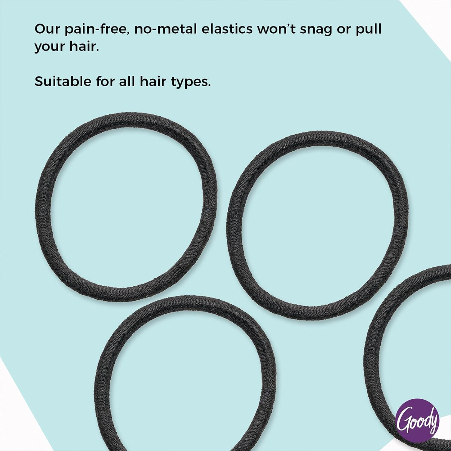 Goody Ouchless Hair Ties, Damage-Free Hold, 4MM Hair Elastics, Hair Styling Accessories for Women, All Hair Types, Black - 30 Ct - Brunette image number 4