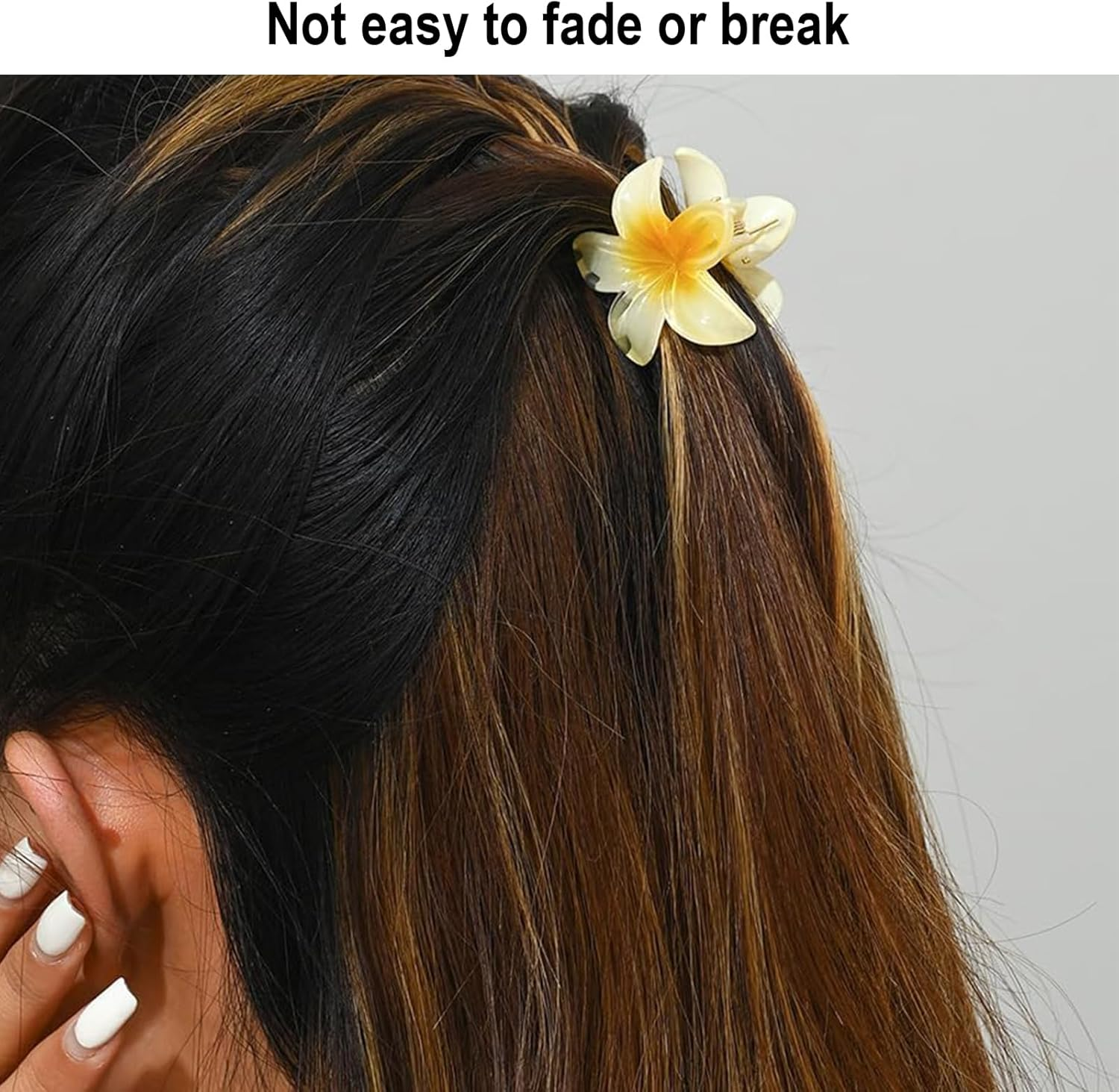 Pack of 8 Flower Hair Clips, 4 Cm Mini Flower Hair Clips, Cute Acrylic Hair Clips, Non-Slip Hair Jaw Clips for Women and Girls, Hair Styling Accessories