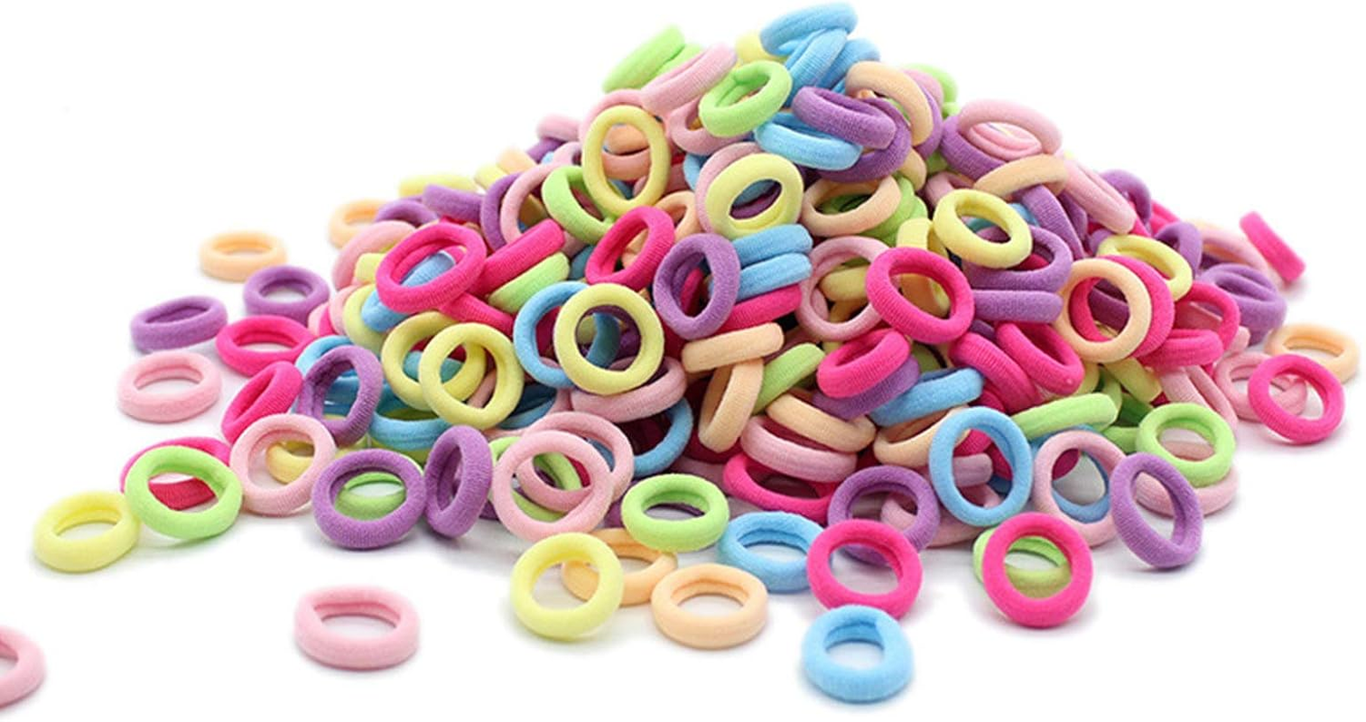 Mini Hair Bands for Girls, Zingso Colored Soft Small Tiny Elastic Hair Ties Rubber Bands Hair Bands Ponytail Holders for Baby Kids Girls (Colourful (100PCS)) image number 2