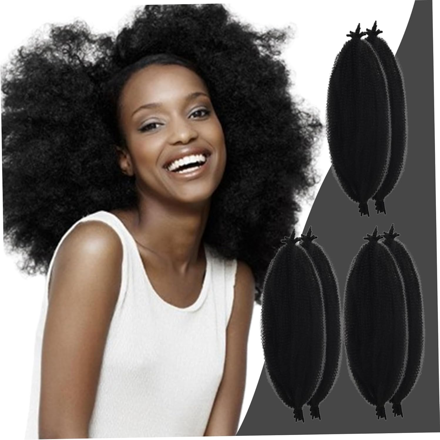 Passion Twist Hair 6 Packs 16 Inch Butterfly Locs Pre-Separated Spring Twist Hair Soft Faux Locs Natural Black Crochet Hair for Women Short, Passion Twist Crochet Hair image number 3