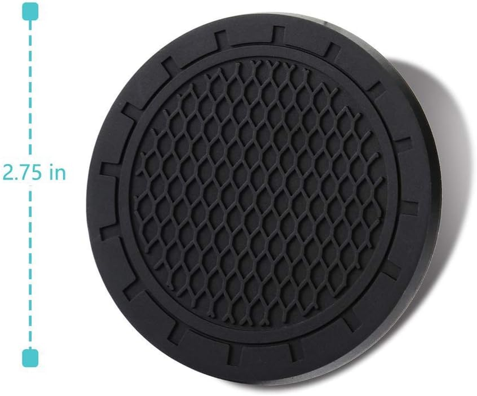 Car Cup Holder Coaster Car Accessories Recessed Silicone Non-Slip Drink Coaster 2.76 Inch 2 Pieces image number 5