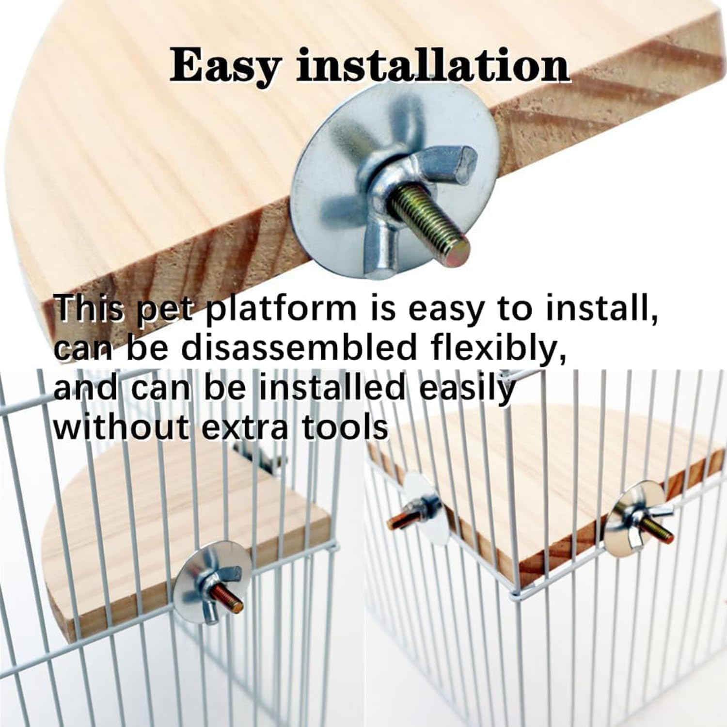 Wooden Bird Perch Platform Stand,2Pcs Fan-Shaped Bird Perch Bird Platform Perch,Wood Bird Perch Stand Platform,Bird Wooden Perch Stand Platform,Bird Perch Platform Stand,Parrot Fan-Shaped Perch Stand image number 2