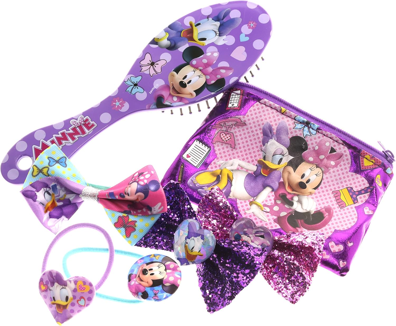 Townleygirl Minnie Mouse Hair Set, Includes Hair Brush, Hair Bows, and Hair Clips, 7 CT image number 4