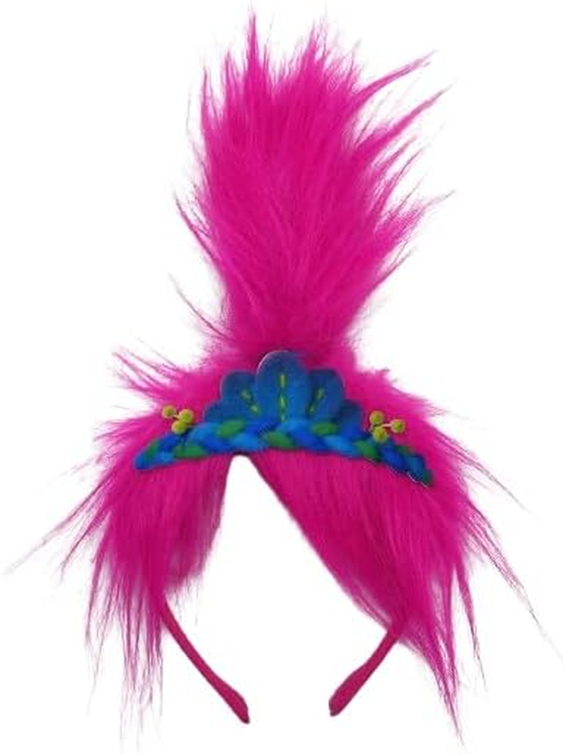 Rubie'S Poppy Headband with Hair for Kids - Dreamworks Trolls 3