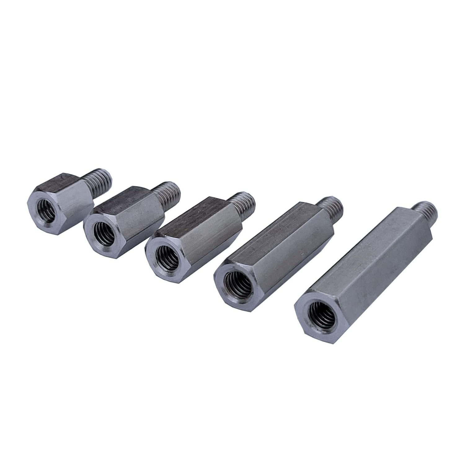 10 Pcs Stainless Steel Single Head Stud Hex Standoff Spacers Male to Female Thread 10Mm 15Mm 20Mm 30Mm 40Mm M6 X M6 for PCB Hexagonal Fasteners Hardware Accessories image number 1