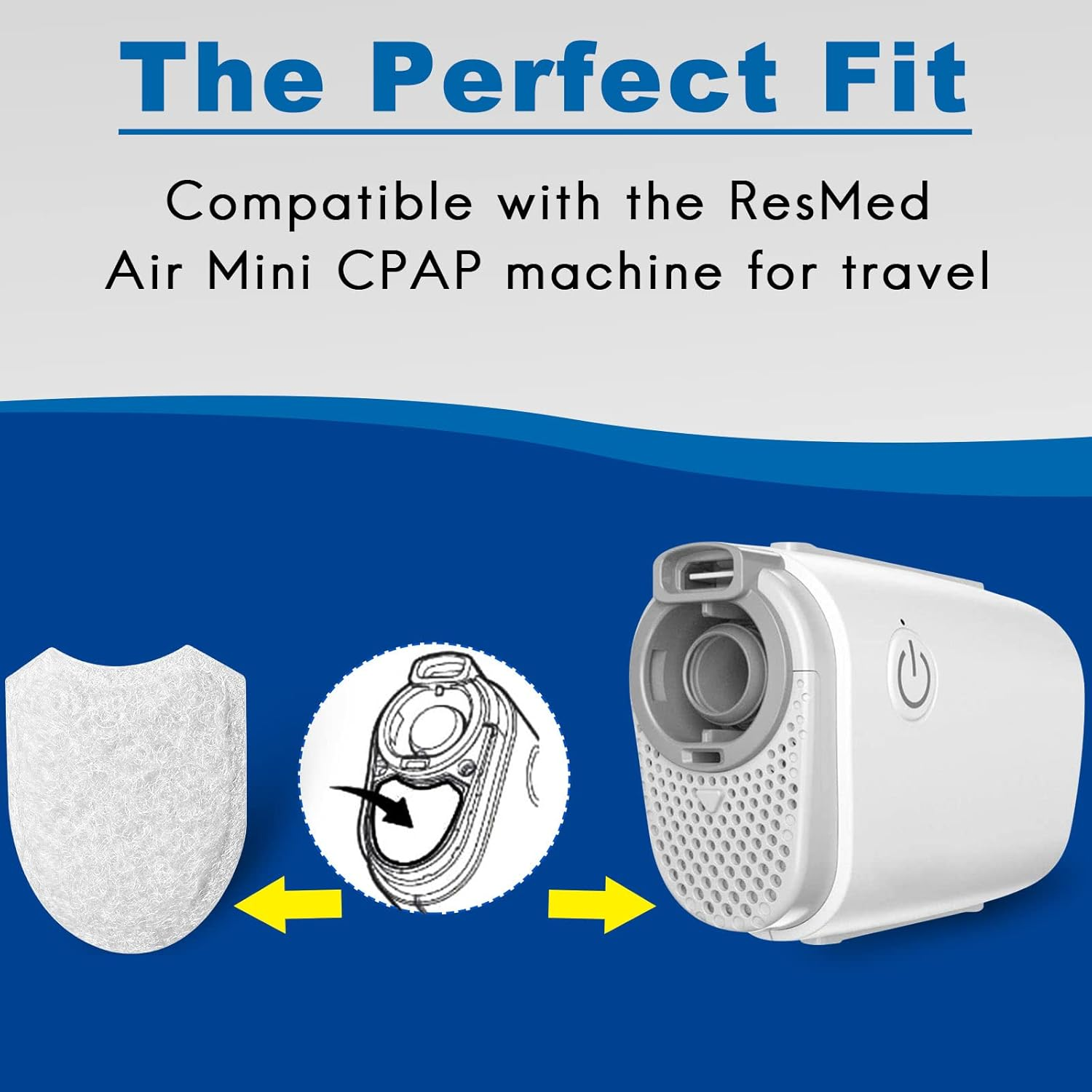 Cindeer 100 Pack Air Filters Compatible with Resmed Airmini Machine Supplies Accessories Disposable Replacement Filters for Travel image number 3