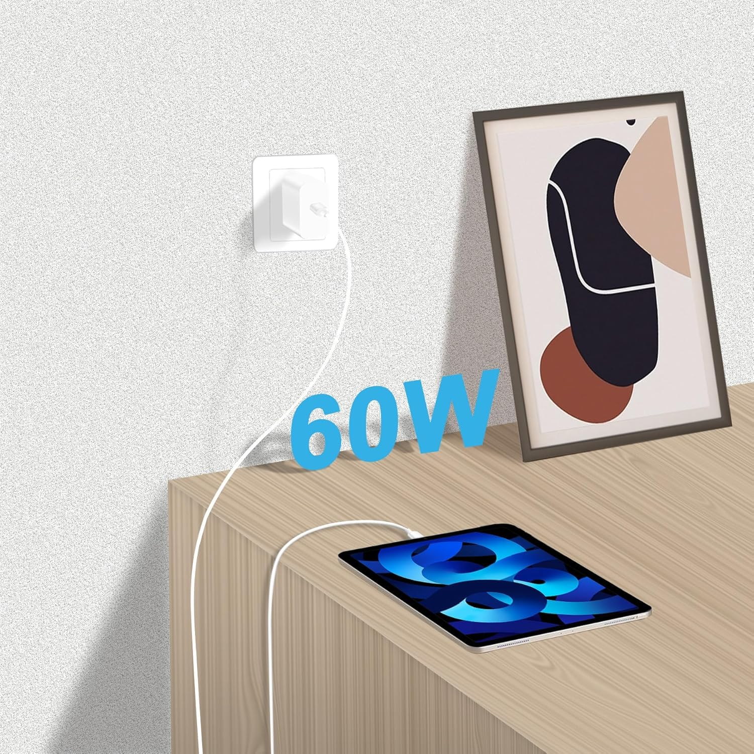 USB a to USB C Cable White 2Pack 2M image number 3