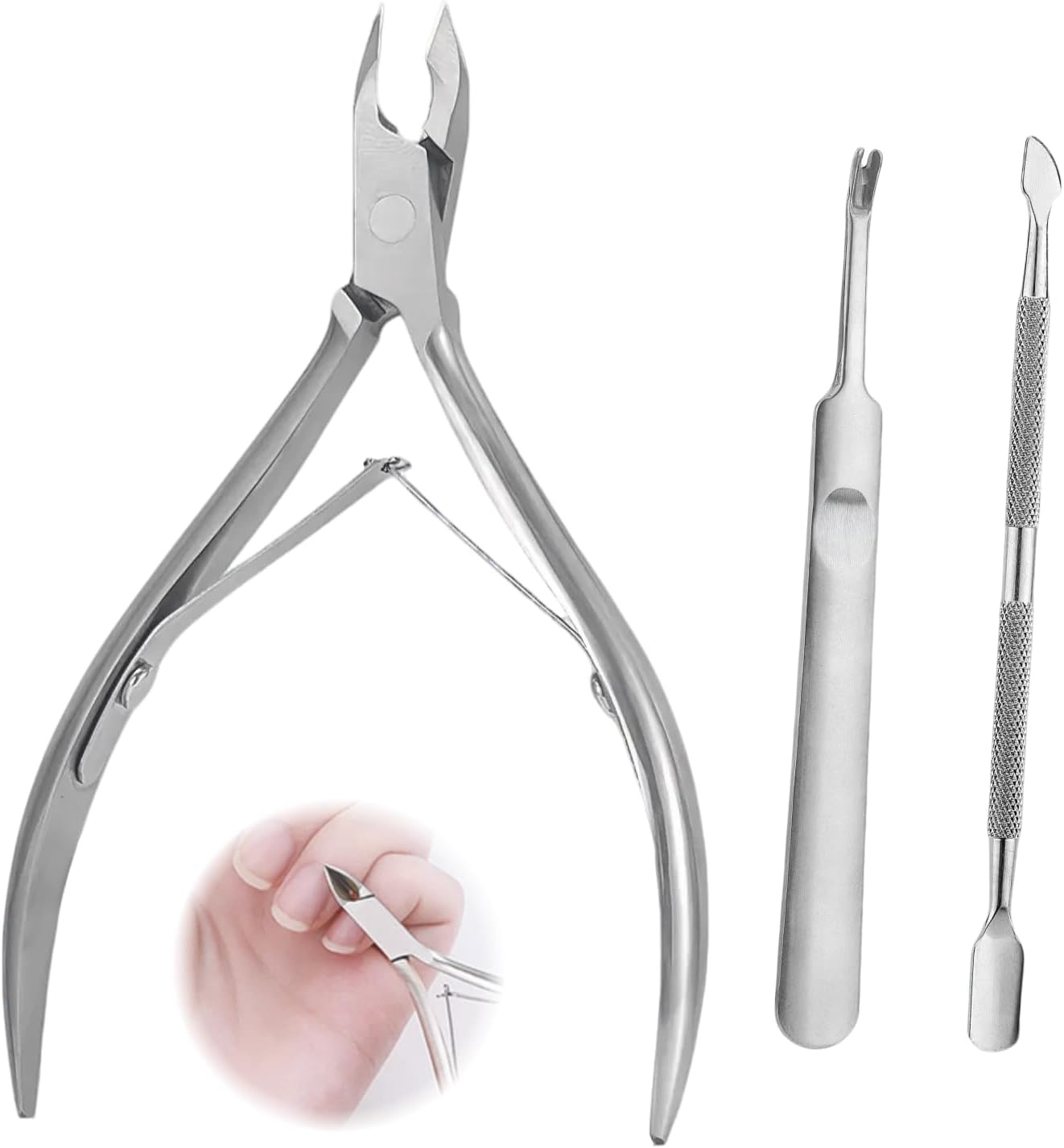 Professional Cuticle Trimmer Kit, Super Sharp Stainless Steel Dead Skin Clipper with 5Mm Jaw for Precise Nail Care, Ergonomic Design Manicure Pedicure Tool for Home Salon Use, Ideal for Men and Women image number 2