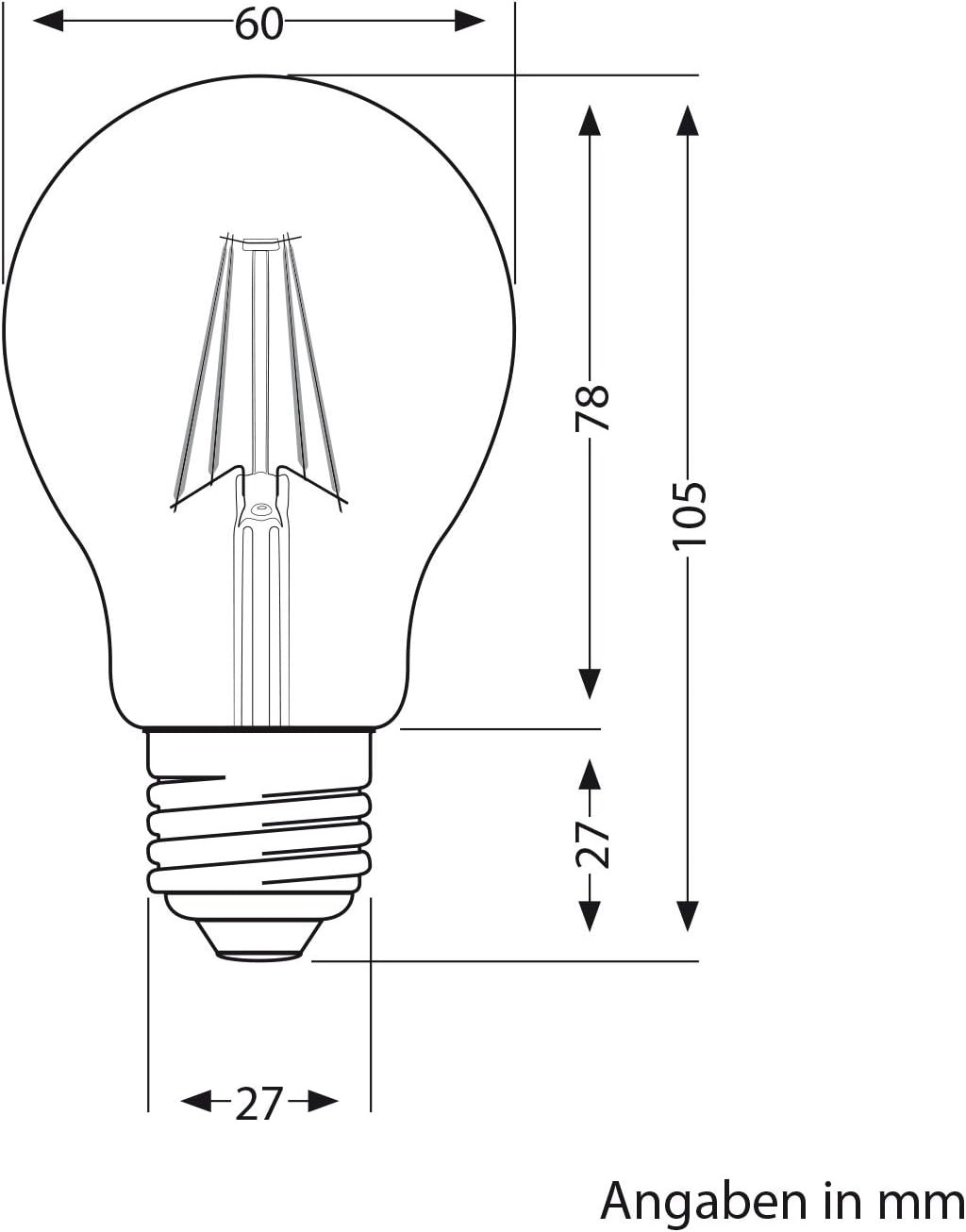 Ledscom.De E27 LED Light Bulb A60 Warm White (2700K) 4.1W 461LM Head Mirror (Silver) 4 Pack image number 4