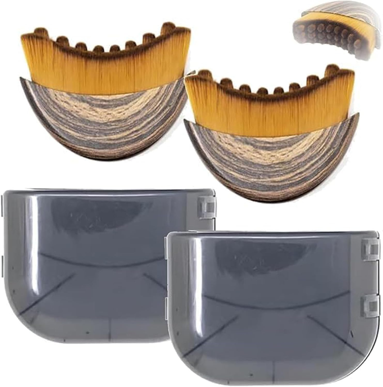 Lymphatic Contour Face Brush, Dry Brushing Face Brush, Chin & Jawline Sculpting, Ergonomically Designed to Fit the Skin Precisely (2PCS) image number 2