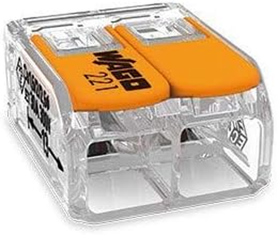 WAGO Set of 50 Wago Connection Terminals 20 X 2 Cores 20 X 3 Cores 10 X 5 Cores with Lever 0.2-4 Mm&sup2; Small Design Transparent image number 1