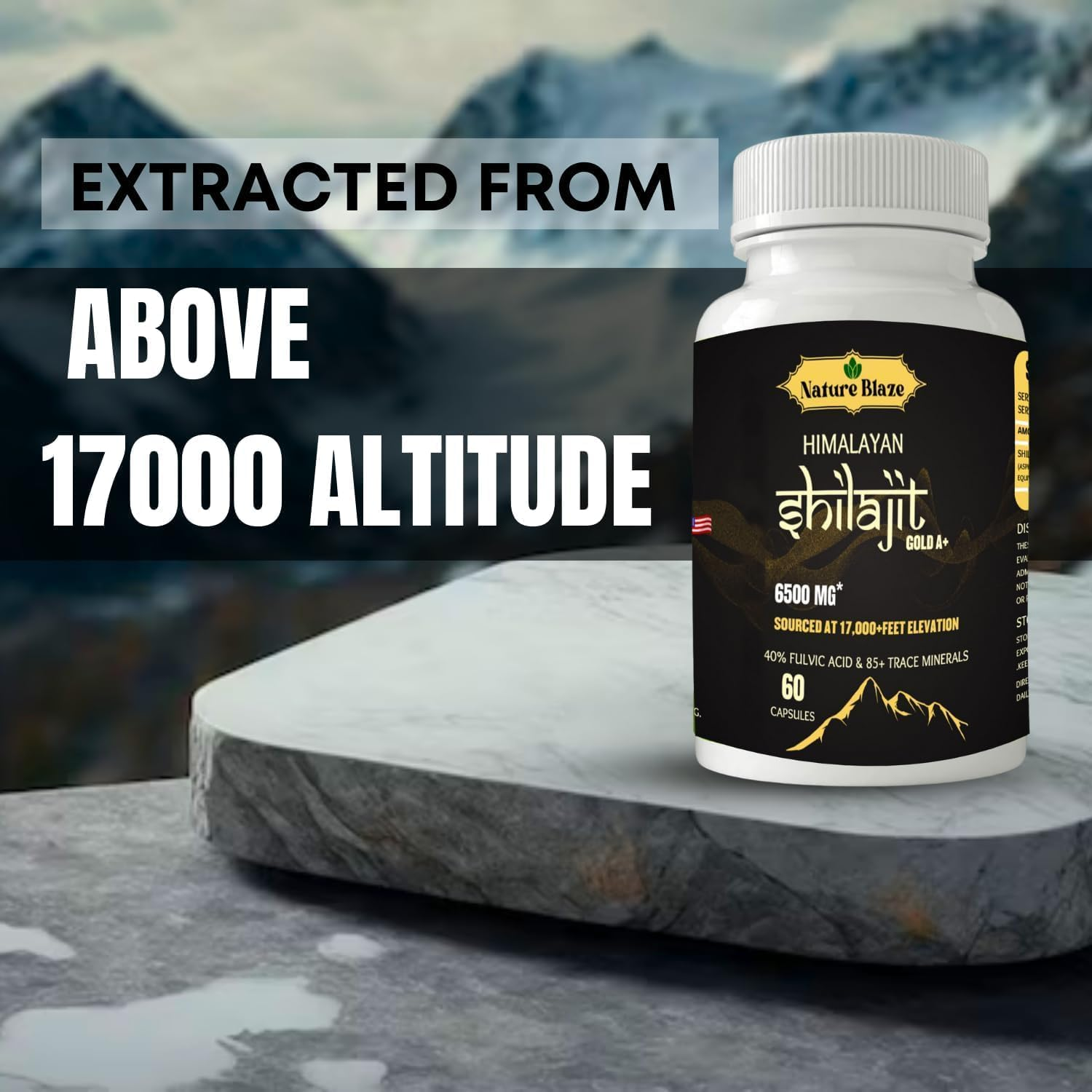 Pure Organic Himalayan Shilajit Capsules for Men & Women (60 Capsules Pack of 1) image number 6