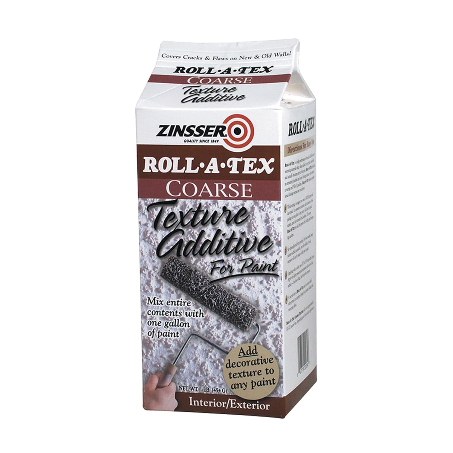 Rust-Oleum Zinsser Roll-A-Tex Fine Texture Paint Additive &ndash; Multi-Surface Texture Additive, Covers Cracks, Hides Flaws, for Drywall and Concrete, Interior and Exterior Use image number 3